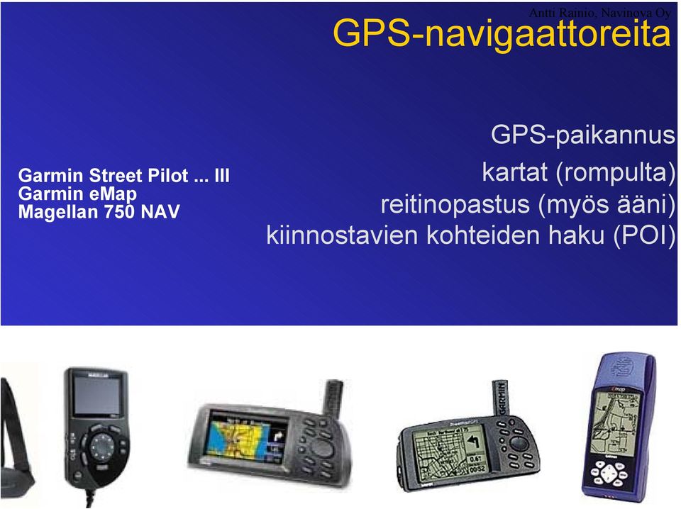 GPS-paikannus kartat (rompulta)