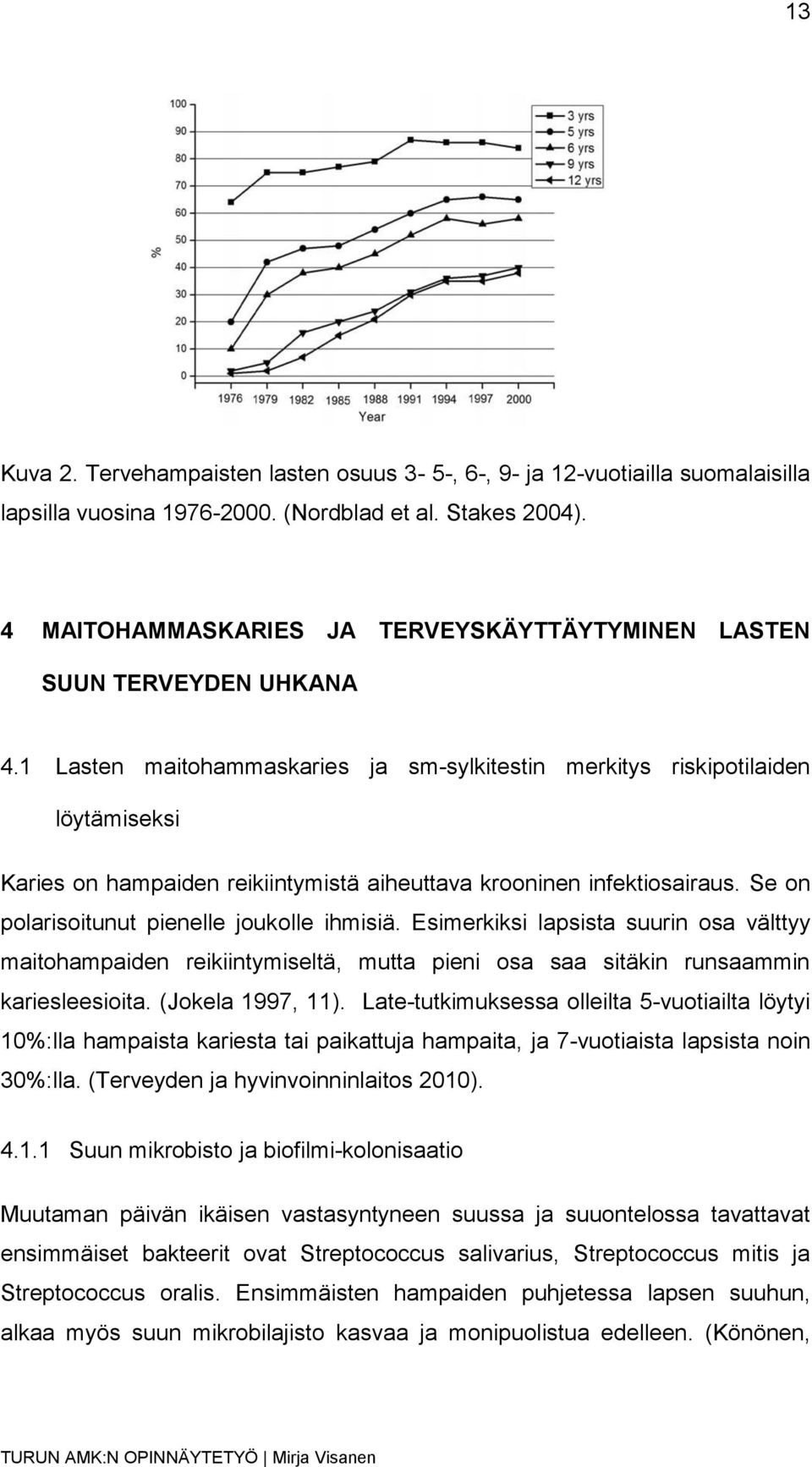 1 Lasten maitohammaskaries ja sm-sylkitestin merkitys riskipotilaiden löytämiseksi Karies on hampaiden reikiintymistä aiheuttava krooninen infektiosairaus.