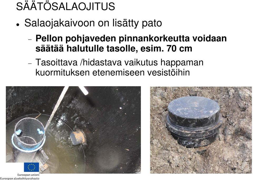 halutulle tasolle, esim.