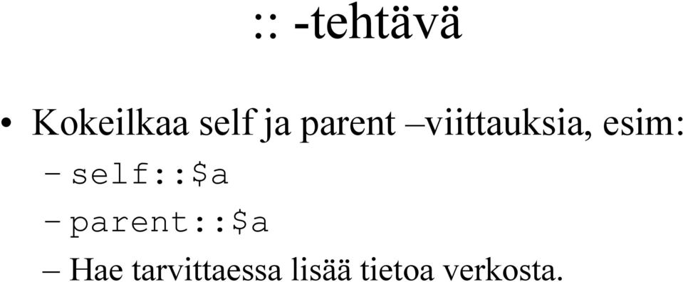 self::$a parent::$a Hae