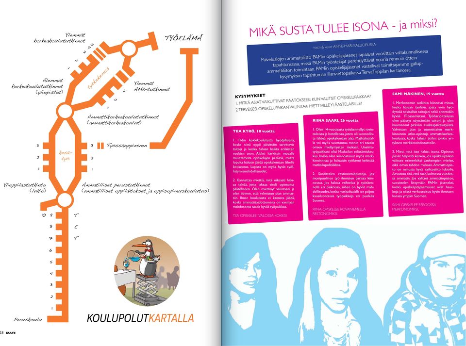 Palvelualojen ammattiliitto PAMin opiskelijajäsenet tapaavat vuosittain valtakunnallisessa tapahtumassa, missä PAMin työntekijät perehdyttävät nuoria rennoin ottein ammattiliiton toimintaan.