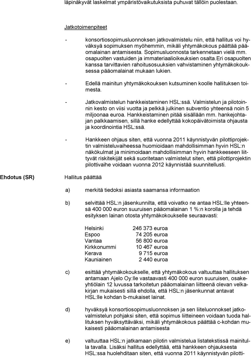 Sopimusluonnosta tarkennetaan vielä mm. osapuolten vastuiden ja immateriaalioikeuksien osalta.