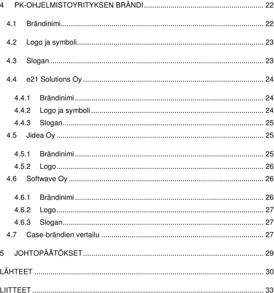 6 Softwave Oy... 26 4.6.1 Brändinimi... 26 4.6.2 Logo... 27 4.6.3 Slogan... 27 4.7 Case-brändien vertailu.