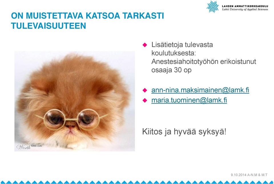 Anestesiahoitotyöhön erikoistunut osaaja 30 op