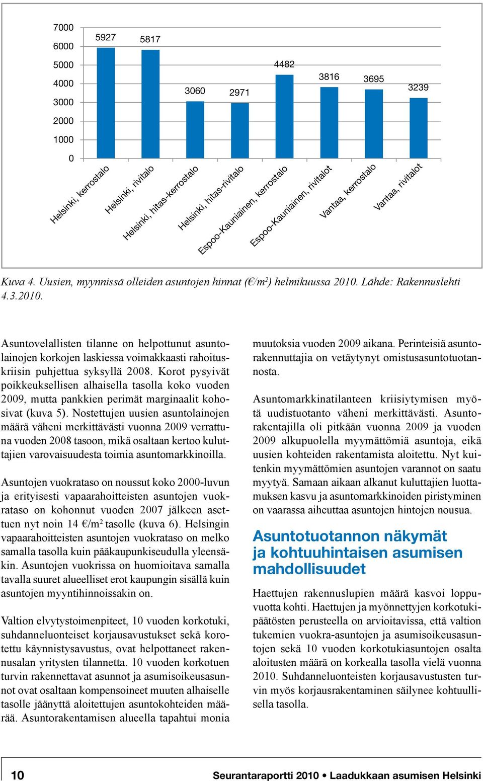 Lähde: Rakennuslehti 4.3.2010. Asuntovelallisten tilanne on helpottunut asuntolainojen korkojen laskiessa voimakkaasti rahoituskriisin puhjettua syksyllä 2008.