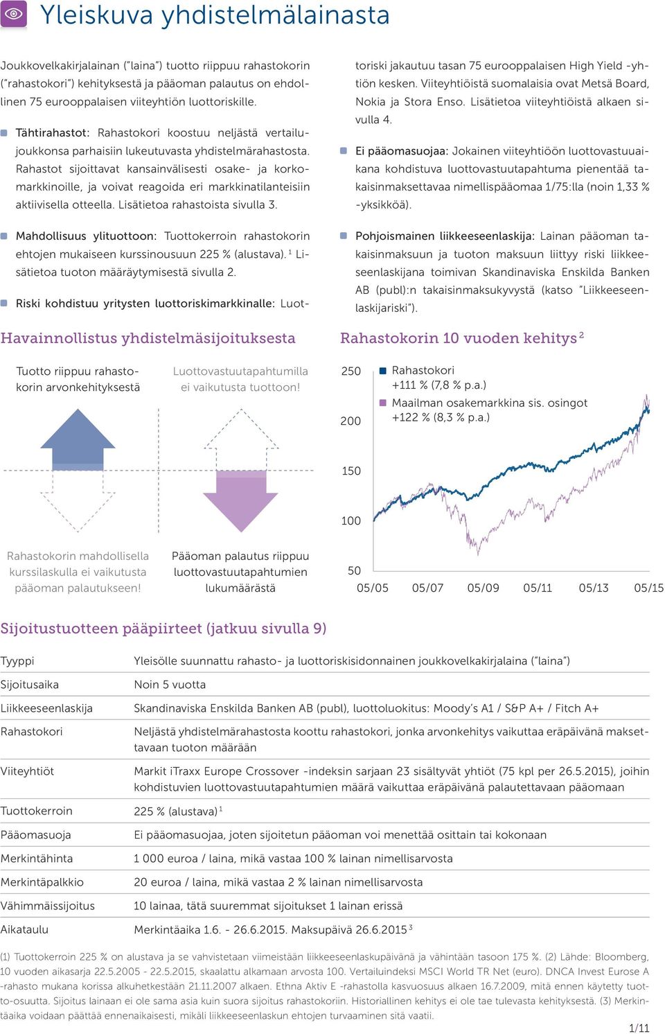 Rahastot sijoittavat kansainvälisesti osake- ja korkomarkkinoille, ja voi vat reagoida eri markkinatilanteisiin aktiivisella otteella. Lisätietoa rahastoista sivulla 3.