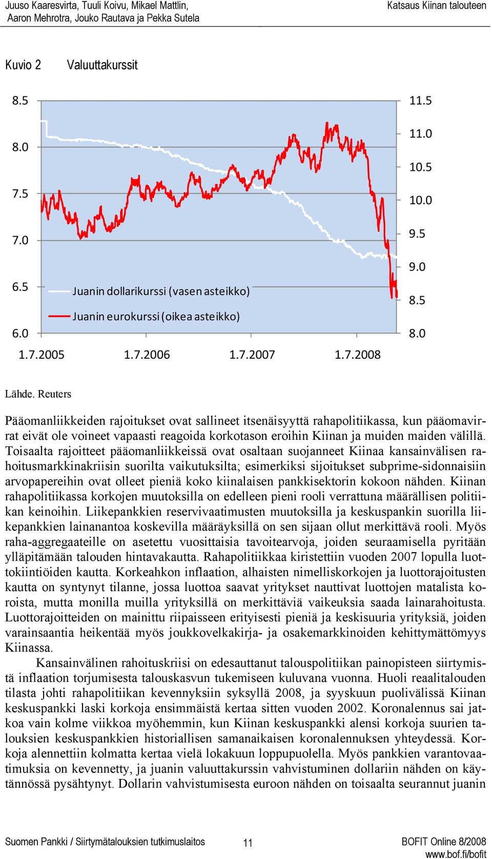 Toisaalta rajoitteet pääomanliikkeissä ovat osaltaan suojanneet Kiinaa kansainvälisen rahoitusmarkkinakriisin suorilta vaikutuksilta; esimerkiksi sijoitukset subprime-sidonnaisiin arvopapereihin ovat