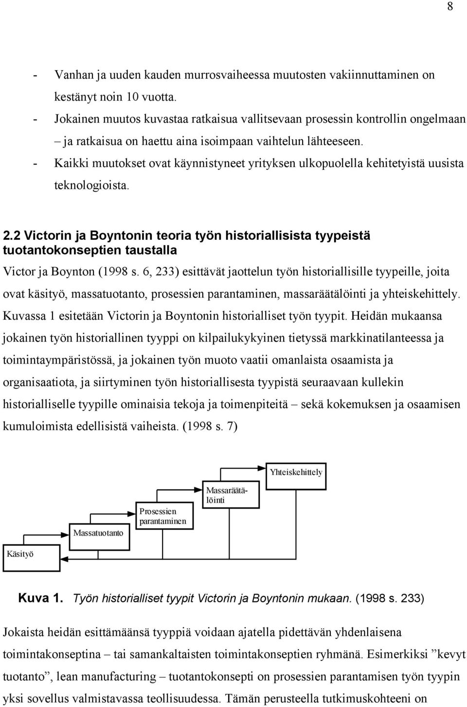 - Kaikki muutokset ovat käynnistyneet yrityksen ulkopuolella kehitetyistä uusista teknologioista. 2.