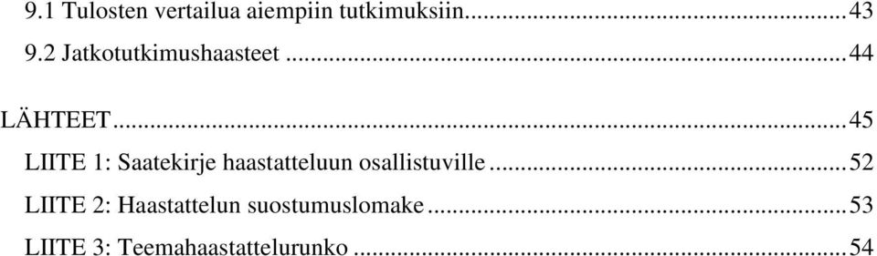 .. 45 LIITE 1: Saatekirje haastatteluun osallistuville.