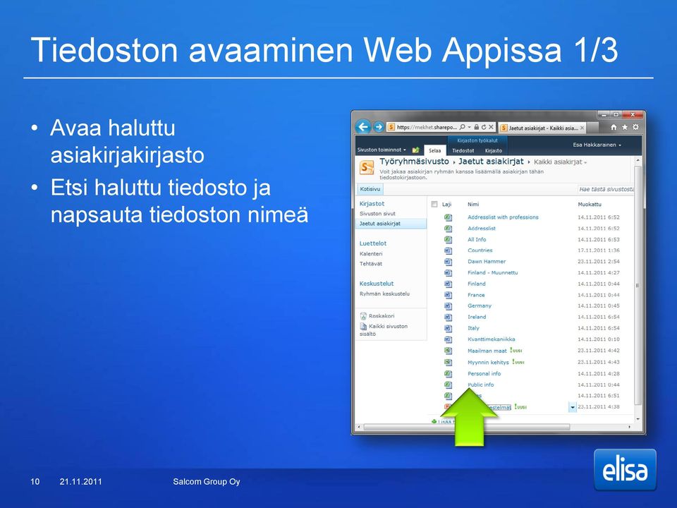 asiakirjakirjasto Etsi