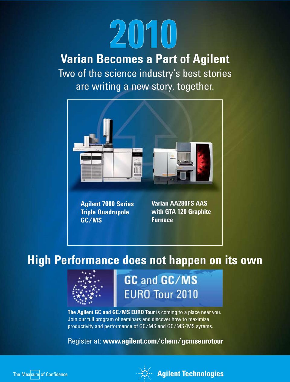 happen on its own The Agilent GC and GC/MS EURO Tour is coming to a place near you.