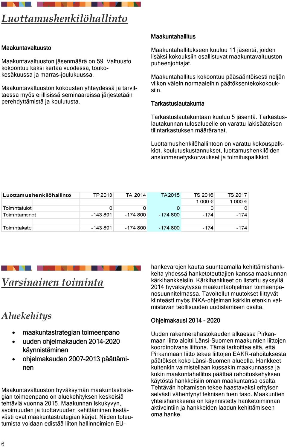 Maakuntahallitukseen kuuluu 11 jäsentä, joiden lisäksi kokouksiin osallistuvat maakuntavaltuuston puheenjohtajat.