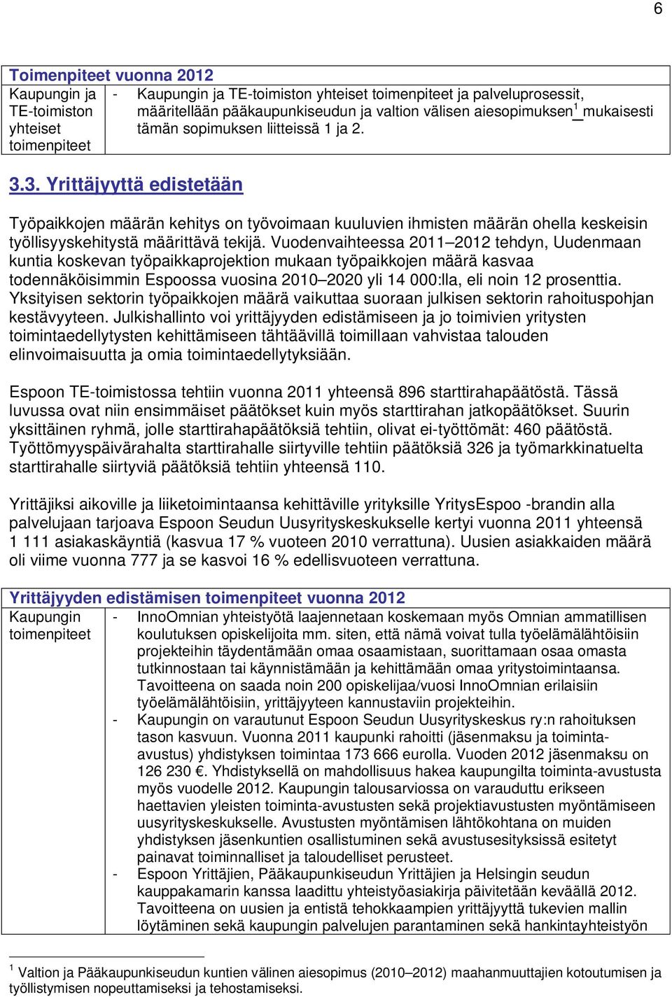 3. Yrittäjyyttä edistetään Työpaikkojen määrän kehitys on työvoimaan kuuluvien ihmisten määrän ohella keskeisin työllisyyskehitystä määrittävä tekijä.