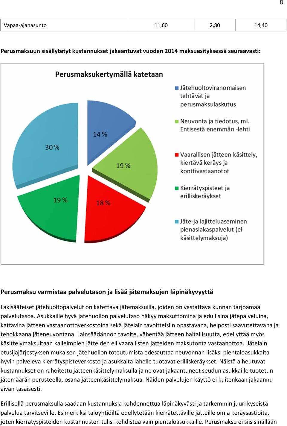 Asukkaille hyvä jätehuollon palvelutaso näkyy maksuttomina ja edullisina jätepalveluina, kattavina jätteen vastaanottoverkostoina sekä jätelain tavoitteisiin opastavana, helposti saavutettavana ja