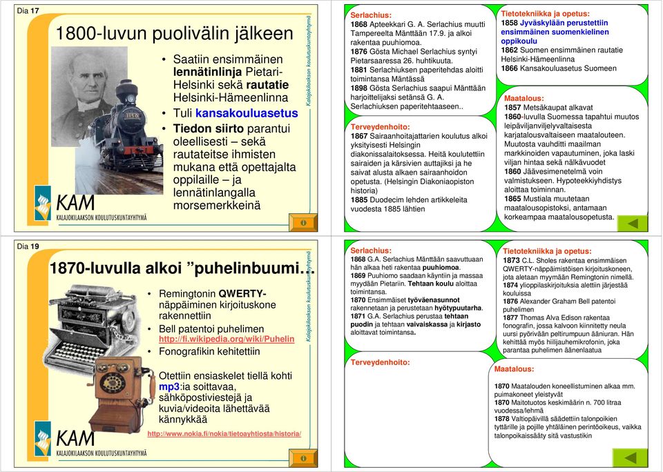 1876 Gösta Michael Serlachius syntyi Pietarsaaressa 26. huhtikuuta. 1881 Serlachiuksen paperitehdas aloitti toimintansa Mäntässä 1898 Gösta Serlachius saapui Mänttään harjoittelijaksi setänsä G. A.