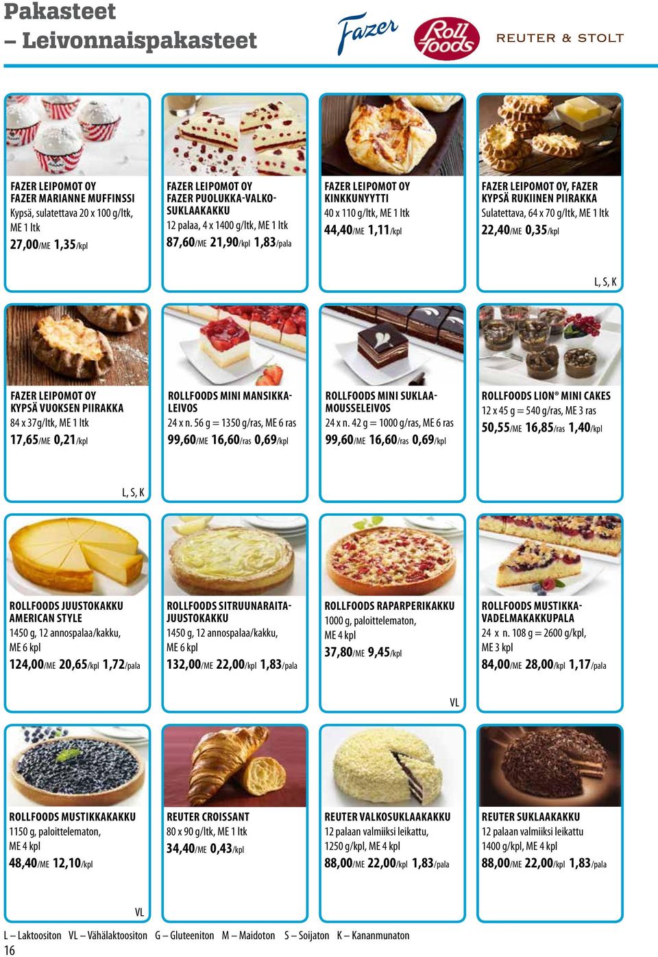 ltk 22,40/ME 0,35/kpl, S, K FAZER EIPOMOT OY KYPSÄ VUOKSEN PIIRAKKA 84 x 37g/ltk, ME 1 ltk 17,65/ME 0,21/kpl ROFOODS MINI MANSIKKA EIVOS 24 x n.