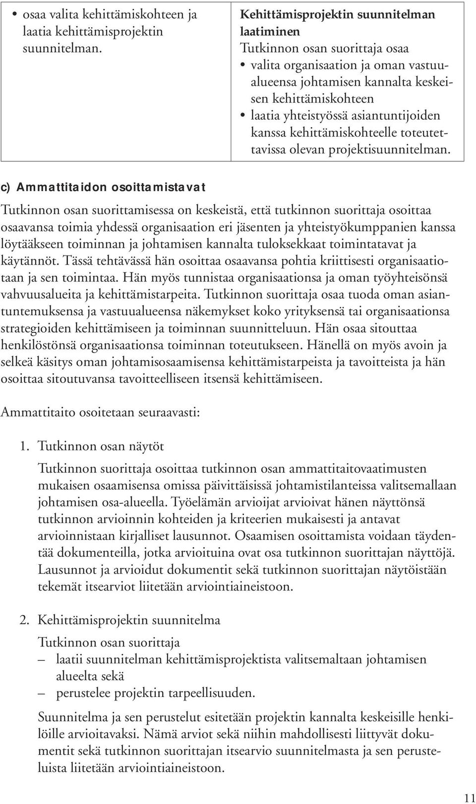 toteutettavissa olevan projektisuunnitelman.