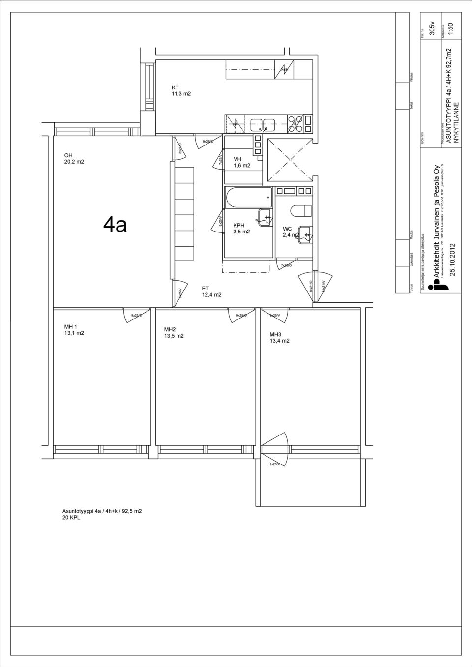 11,3 m2 9x25/ H 20,2 m2 1,6 m2 4a 2,4 m2 7x25/ 12,4 m2