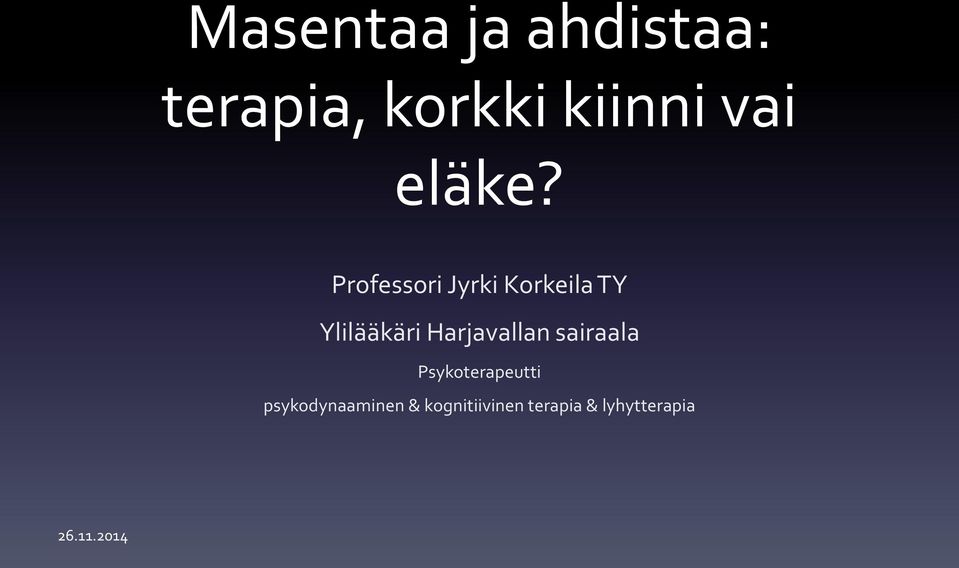 Professori Jyrki Korkeila TY Ylilääkäri