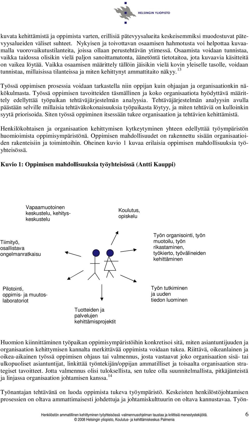 Osaamista voidaan tunnistaa, vaikka taidossa olisikin vielä paljon sanoittamatonta, äänetöntä tietotaitoa, jota kuvaavia käsitteitä on vaikea löytää.