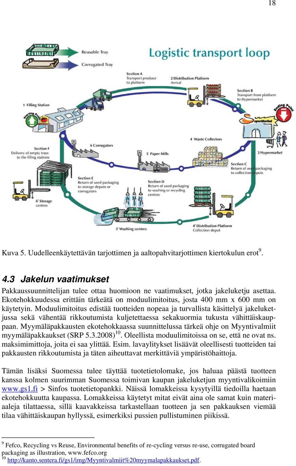 Moduulimitoitus edistää tuotteiden nopeaa ja turvallista käsittelyä jakeluketjussa sekä vähentää rikkoutumista kuljetettaessa sekakuormia tukusta vähittäiskauppaan.