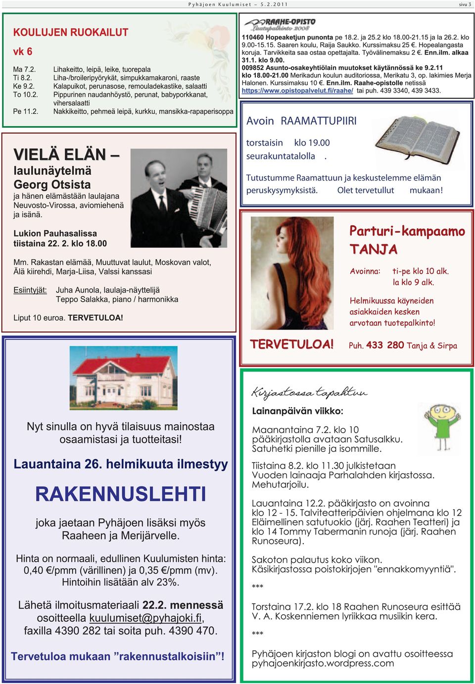 19.00 seurakuntatalolla.
