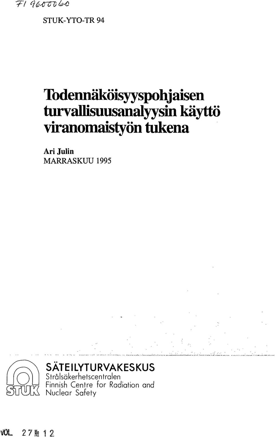 tukena Ari Julin MARRASKUU 1995