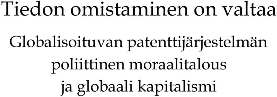 patenttijärjestelmän