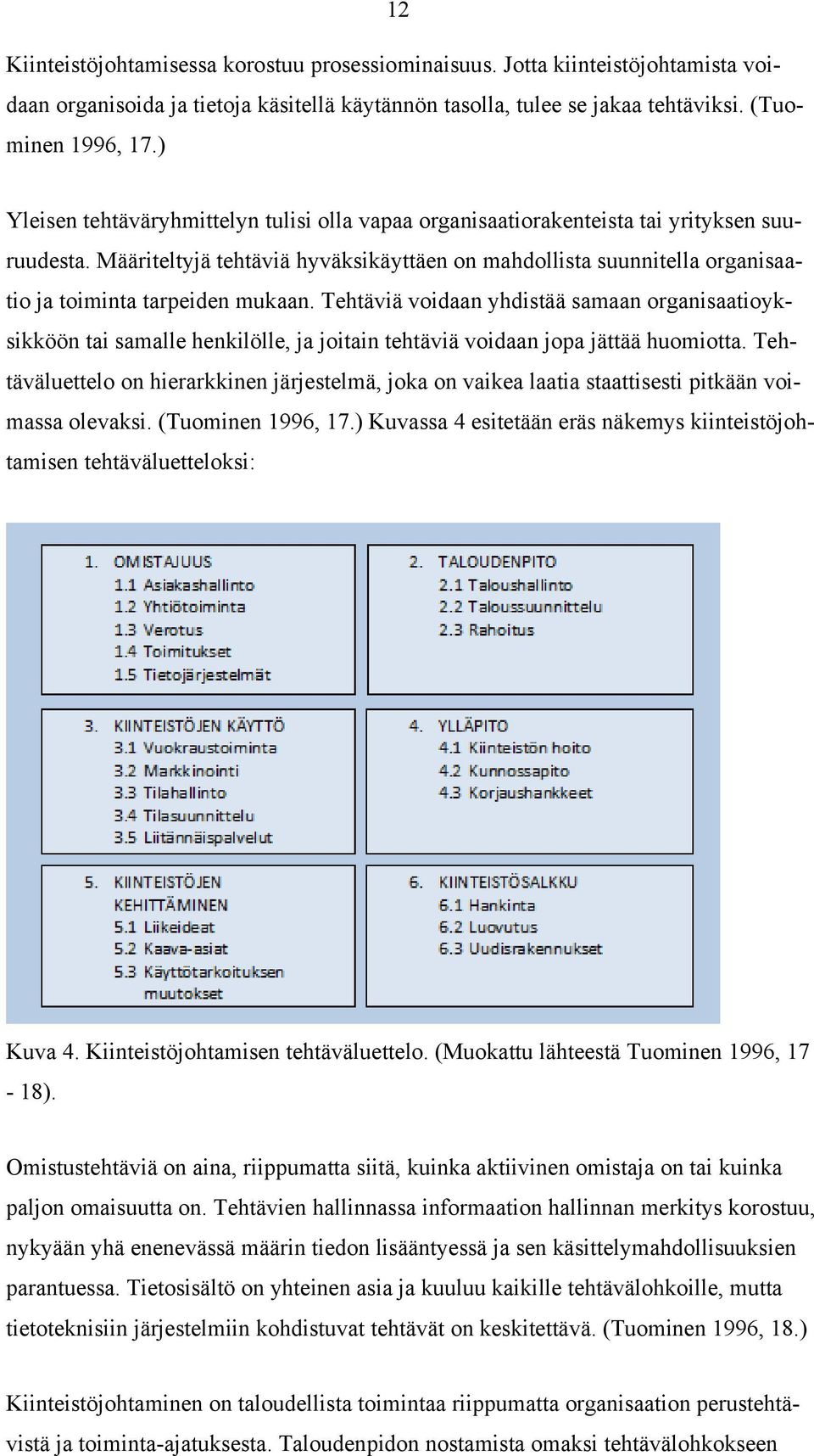 Määriteltyjä tehtäviä hyväksikäyttäen on mahdollista suunnitella organisaatio ja toiminta tarpeiden mukaan.