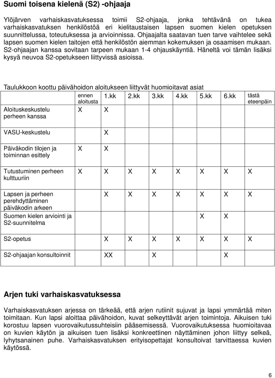 S2-ohjaajan kanssa sovitaan tarpeen mukaan 1-4 ohjauskäyntiä. Häneltä voi tämän lisäksi kysyä neuvoa S2-opetukseen liittyvissä asioissa.