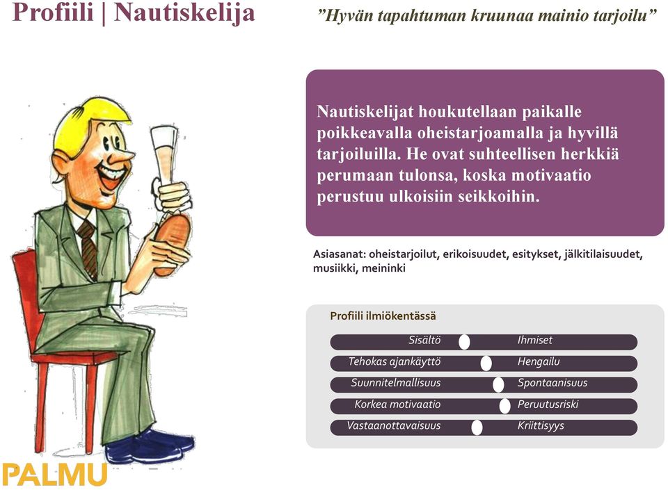 He ovat suhteellisen herkkiä perumaan tulonsa, koska motivaatio perustuu ulkoisiin seikkoihin.