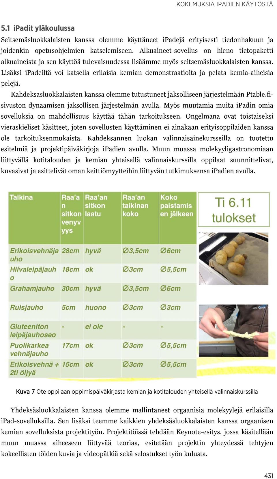 Lisäksi ipadeiltä voi katsella erilaisia kemian demonstraatioita ja pelata kemia-aiheisia pelejä. Kahdeksasluokkalaisten kanssa olemme tutustuneet jaksolliseen järjestelmään Ptable.