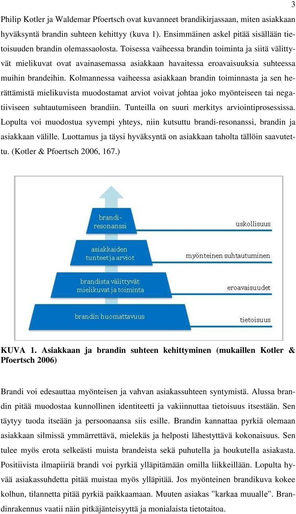 Toisessa vaiheessa brandin toiminta ja siitä välittyvät mielikuvat ovat avainasemassa asiakkaan havaitessa eroavaisuuksia suhteessa muihin brandeihin.