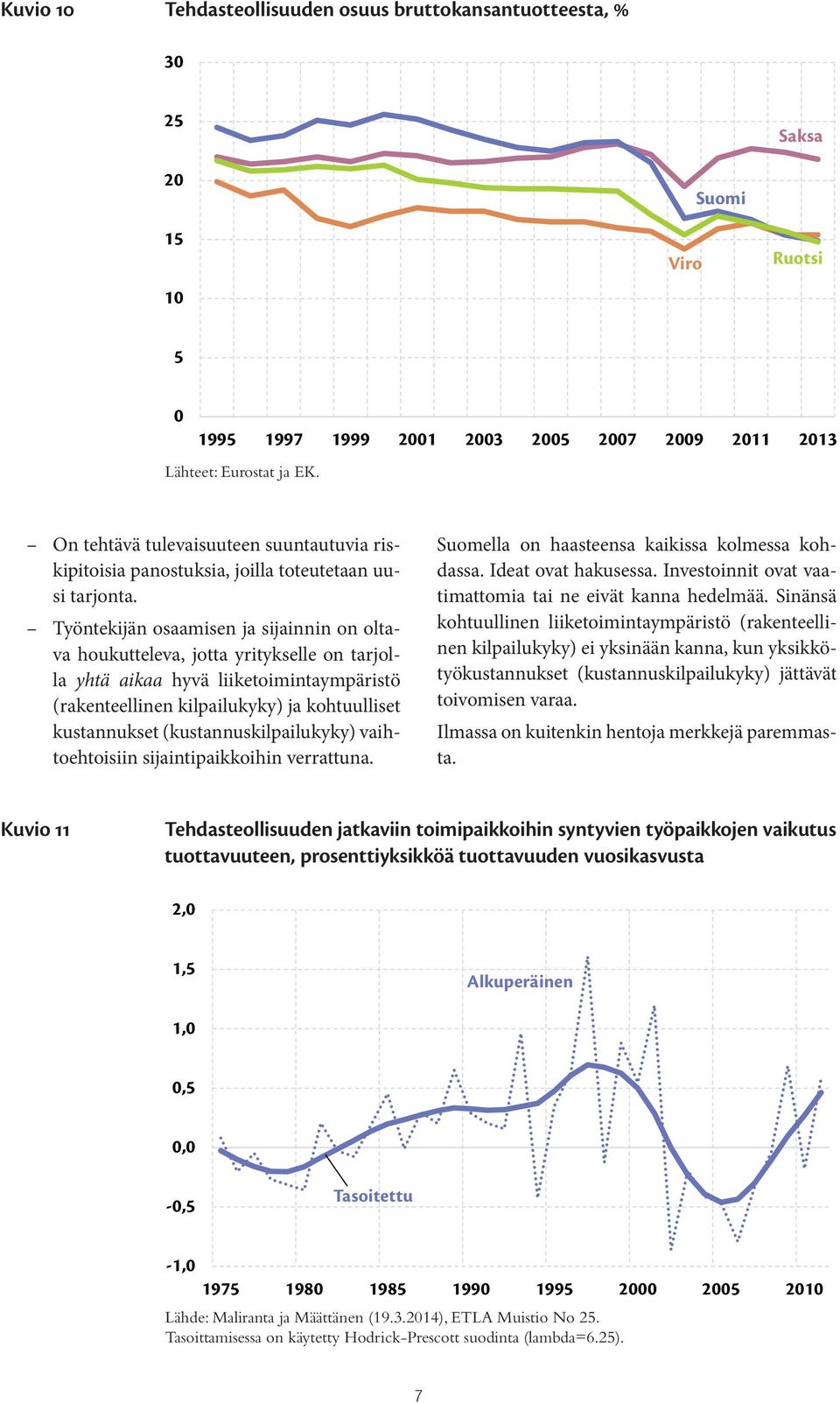 Työntekijän osaamisen ja sijainnin on oltava houkutteleva, jotta yritykselle on tarjolla yhtä aikaa hyvä liiketoimintaympäristö (rakenteellinen kilpailukyky) ja kohtuulliset kustannukset