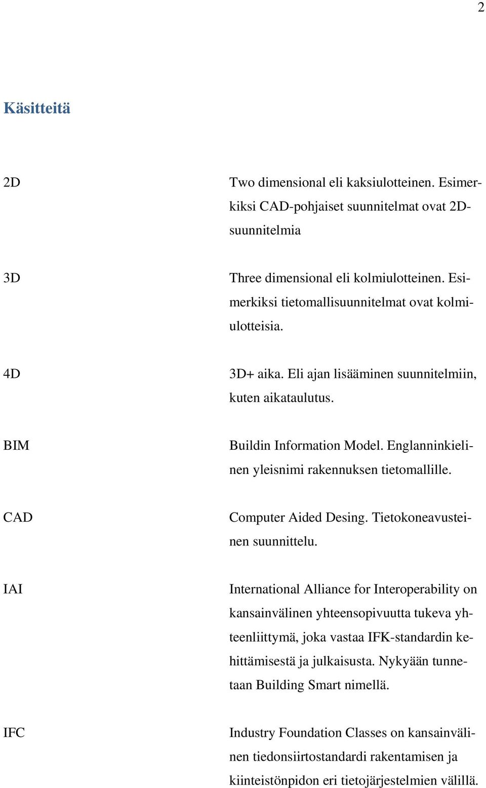 Englanninkielinen yleisnimi rakennuksen tietomallille. CAD Computer Aided Desing. Tietokoneavusteinen suunnittelu.