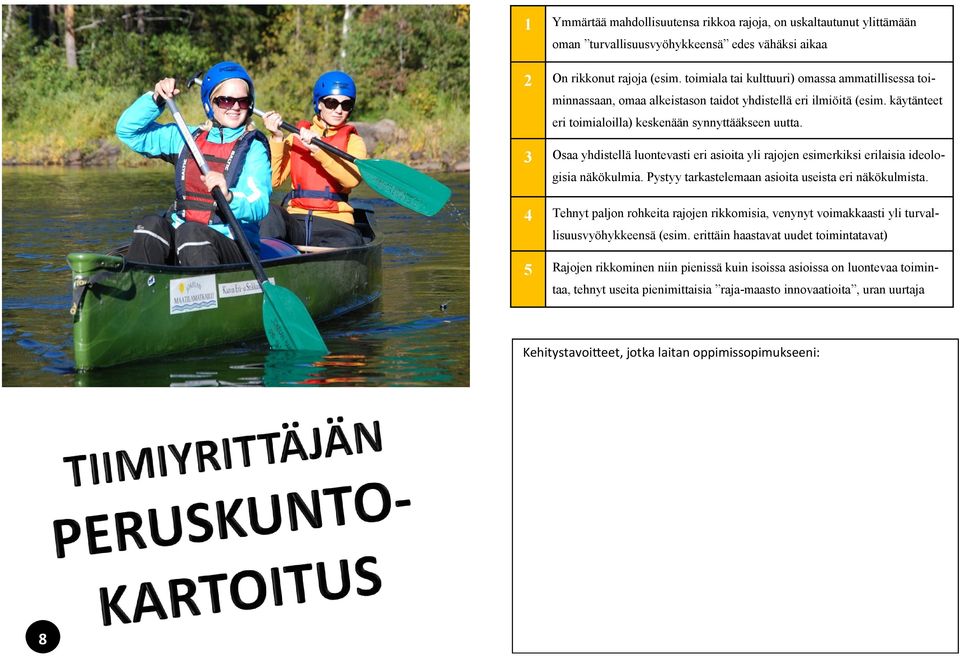 3 Osaa yhdistellä luontevasti eri asioita yli rajojen esimerkiksi erilaisia ideologisia näkökulmia. Pystyy tarkastelemaan asioita useista eri näkökulmista.