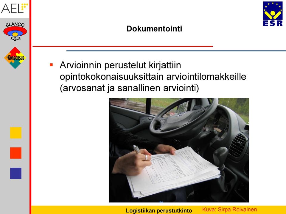 arviointilomakkeille (arvosanat ja