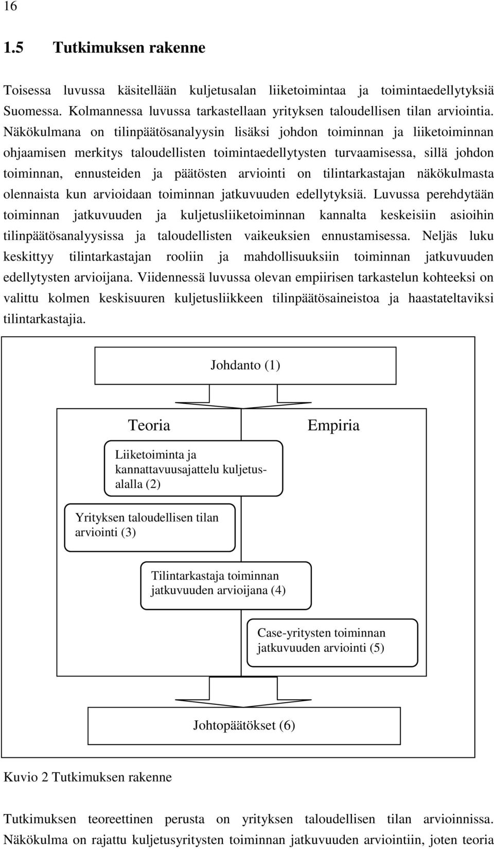 arviointi on tilintarkastajan näkökulmasta olennaista kun arvioidaan toiminnan jatkuvuuden edellytyksiä.