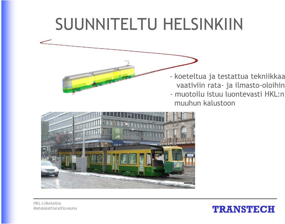 rata- ja ilmasto-oloihin - muotoilu