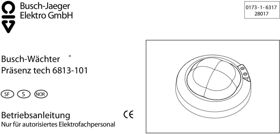 6813-101 SF S NOR Betriebsanleitung