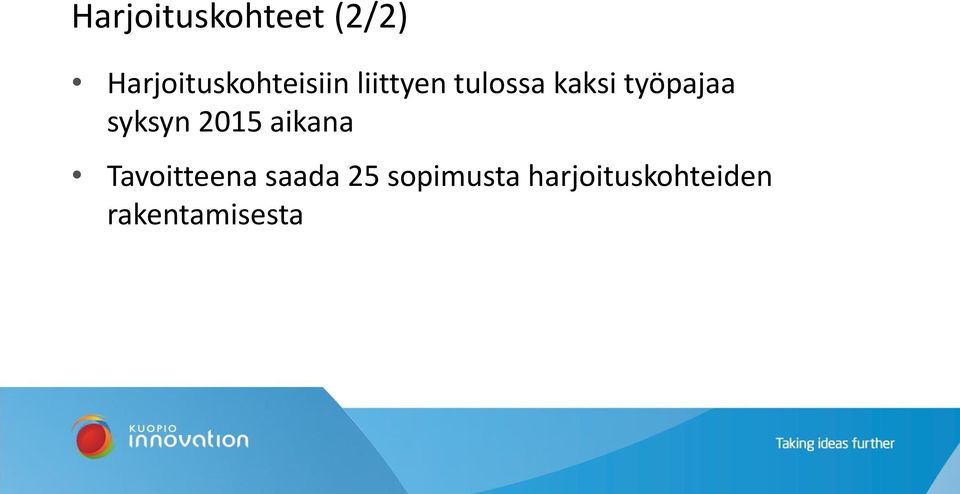 kaksi työpajaa syksyn 2015 aikana