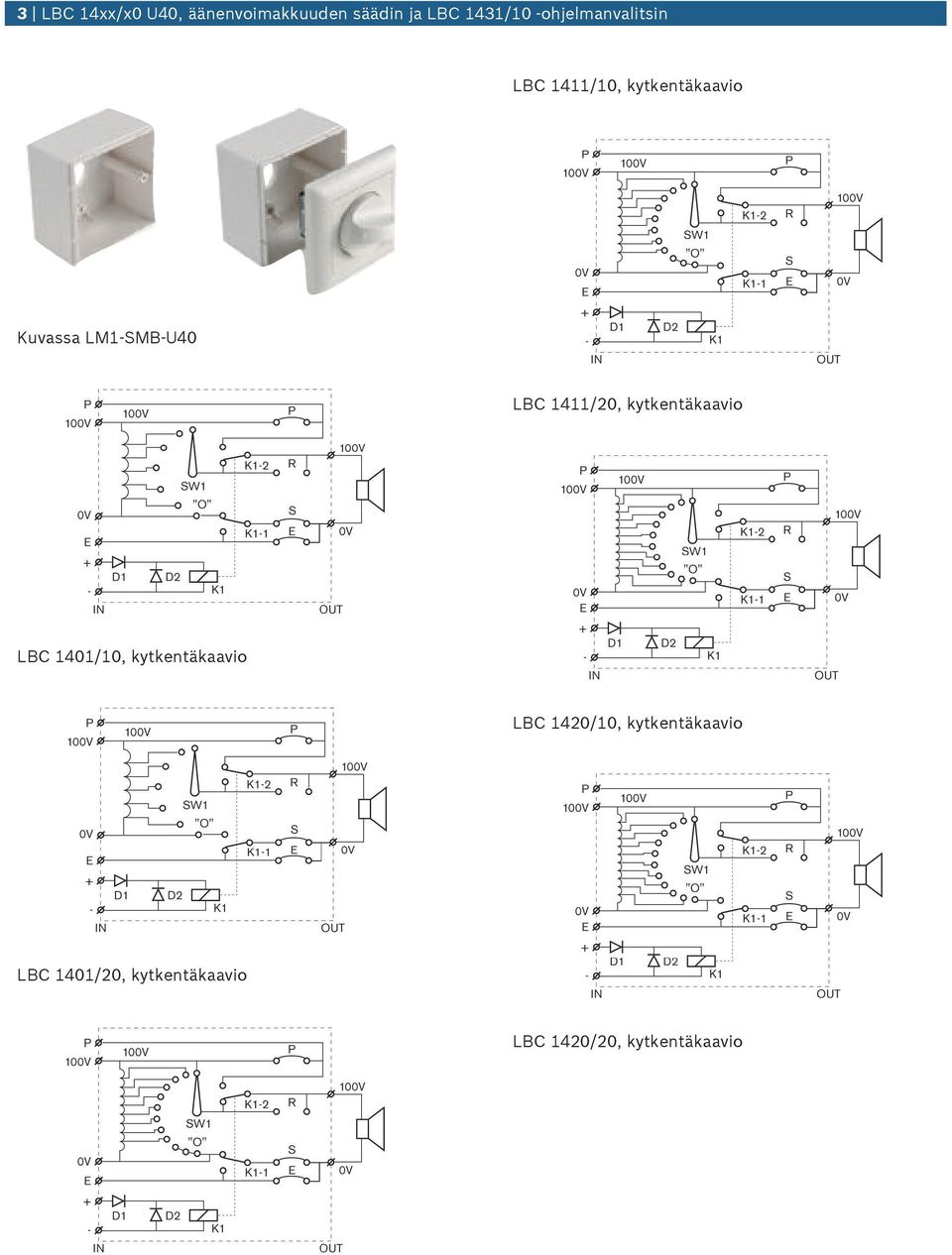 LBC 1411/20, kytkentäkaavio LBC 1401/10, kytkentäkaavio LBC