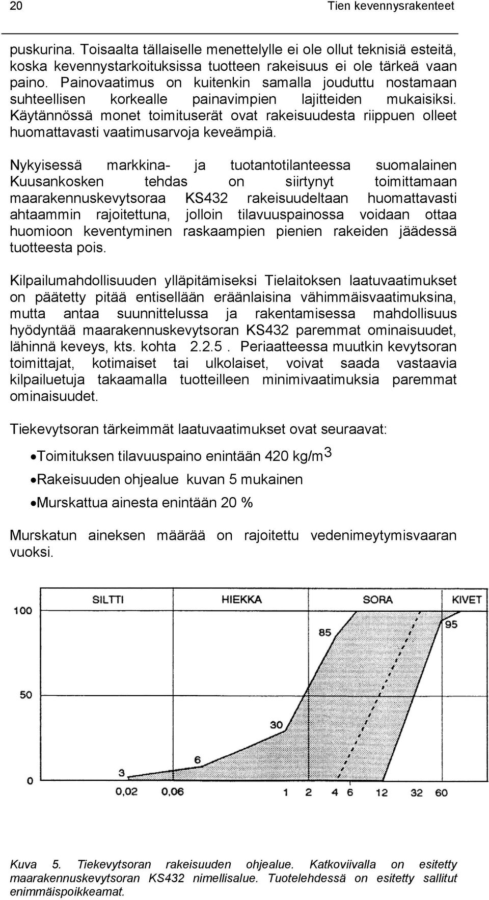 Käytännössä monet toimituserät ovat rakeisuudesta riippuen olleet huomattavasti vaatimusarvoja keveämpiä.