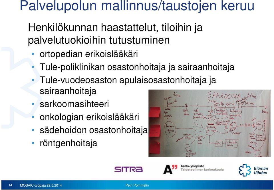 osastonhoitaja ja sairaanhoitaja Tule-vuodeosaston apulaisosastonhoitaja ja