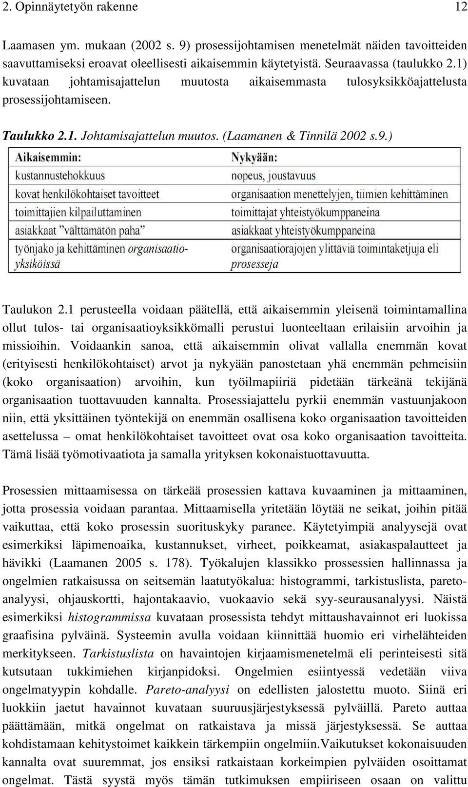 1 perusteella voidaan päätellä, että aikaisemmin yleisenä toimintamallina ollut tulos- tai organisaatioyksikkömalli perustui luonteeltaan erilaisiin arvoihin ja missioihin.