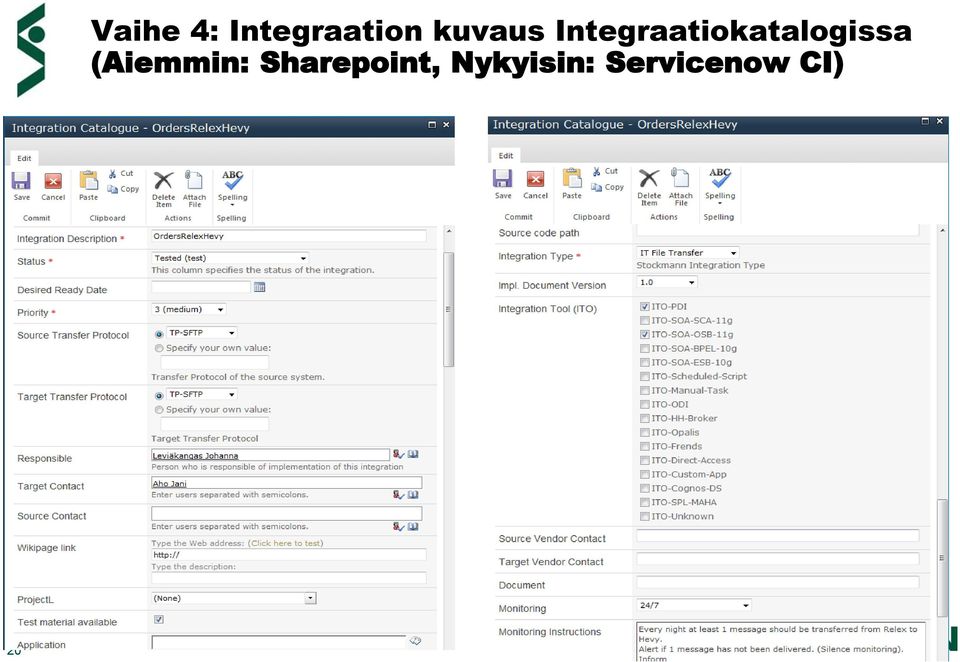 Integraatiokatalogissa