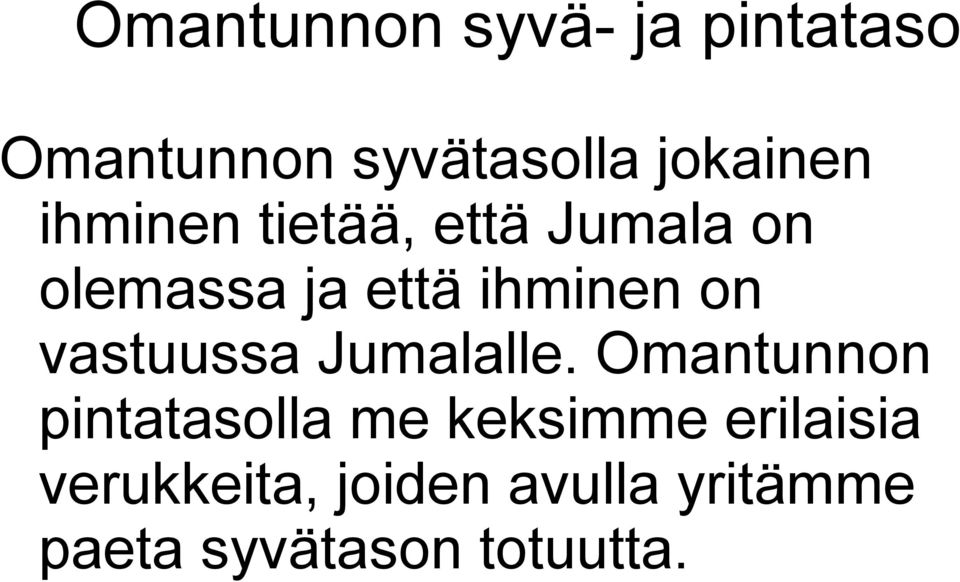 vastuussa Jumalalle.