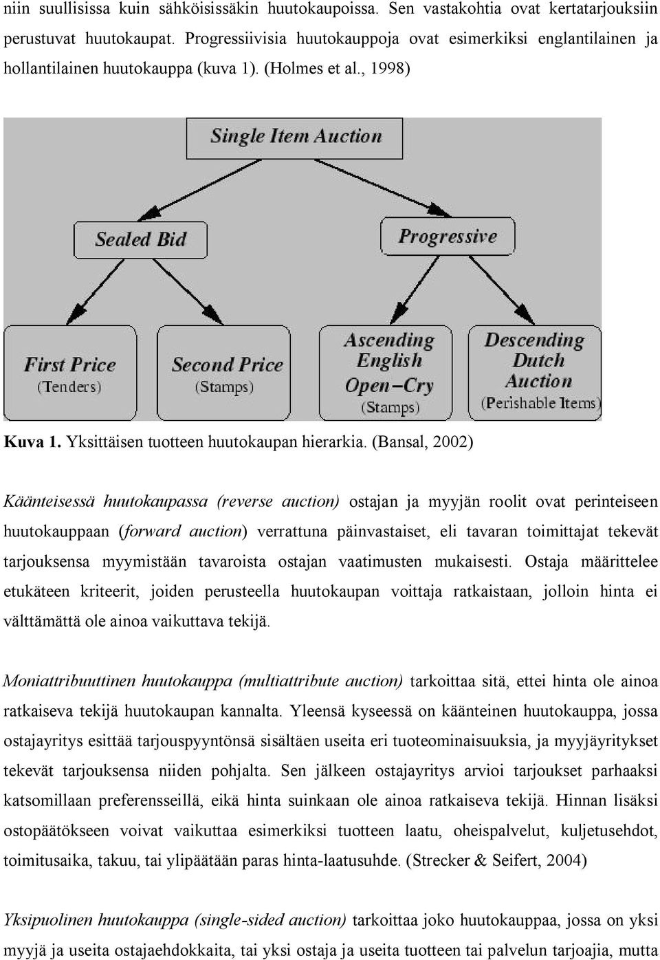 (Bansal, 2002) Käänteisessä huutokaupassa (reverse auction) ostajan ja myyjän roolit ovat perinteiseen huutokauppaan (forward auction) verrattuna päinvastaiset, eli tavaran toimittajat tekevät