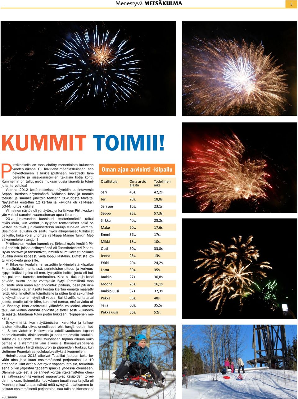 Kummeihin on tullut myös mukaan uusia jäseniä ja toimijoita, tervetuloa!