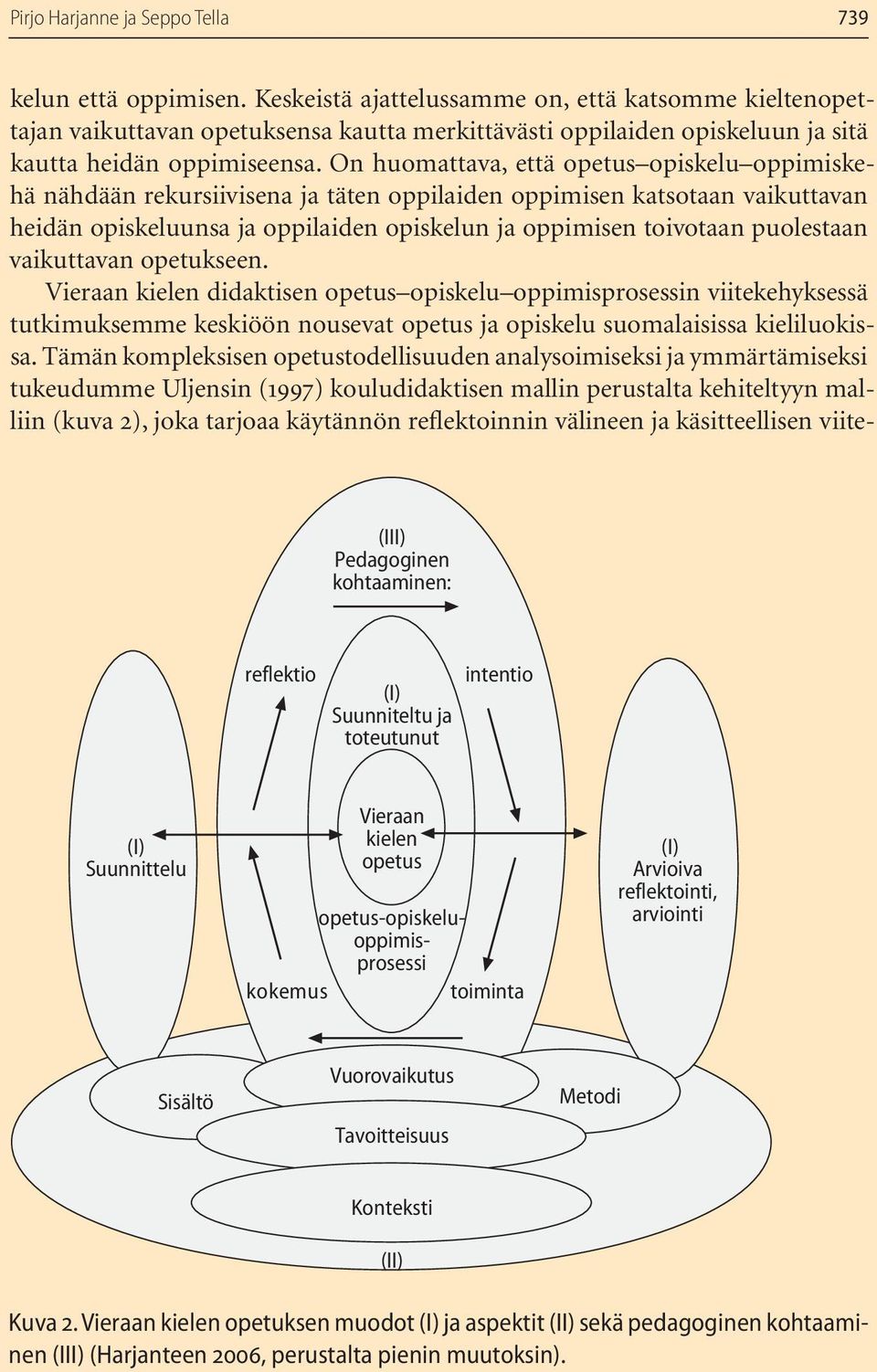 On huomattava, että opetus opiskelu oppimiskehä nähdään rekursiivisena ja täten oppilaiden oppimisen katsotaan vaikuttavan heidän opiskeluunsa ja oppilaiden opiskelun ja oppimisen toivotaan